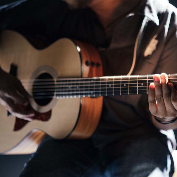 Closeup of Acoustic Guitar